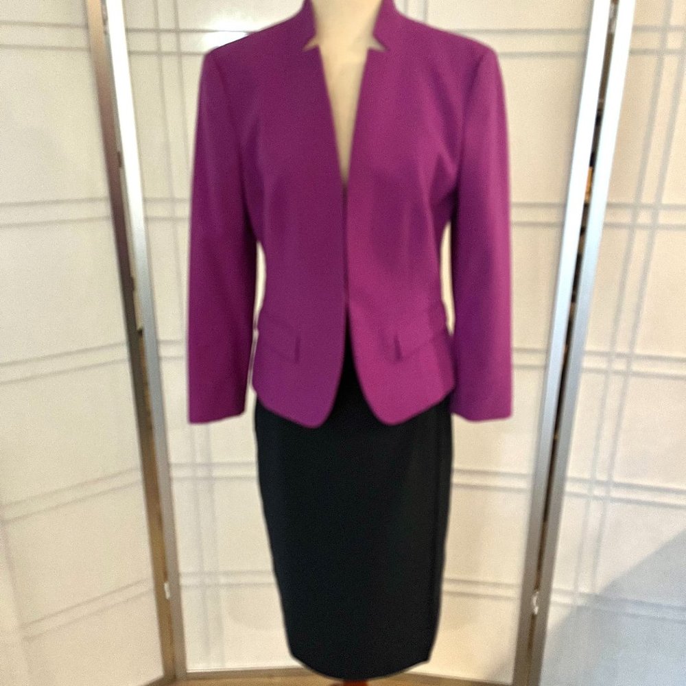 ANN TAYLOR Dark Blue Knee Length Skirt - Size 0